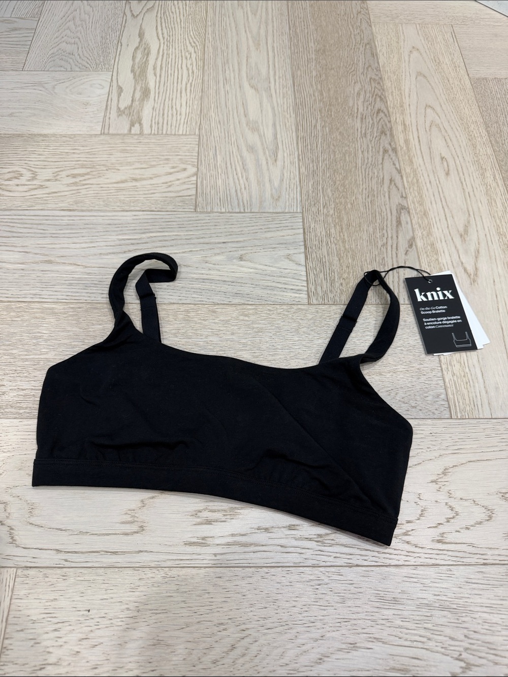 knix on the go cotton scoop bralette